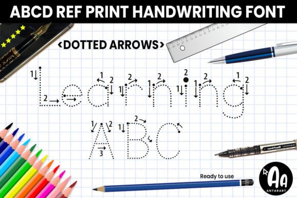 Abcd Ref Dotted Arrows: A Playful Display Font for Branding