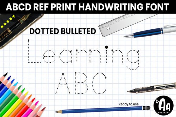 Abcd Ref Dotted Bulleted Font for Educational & Editorial Design