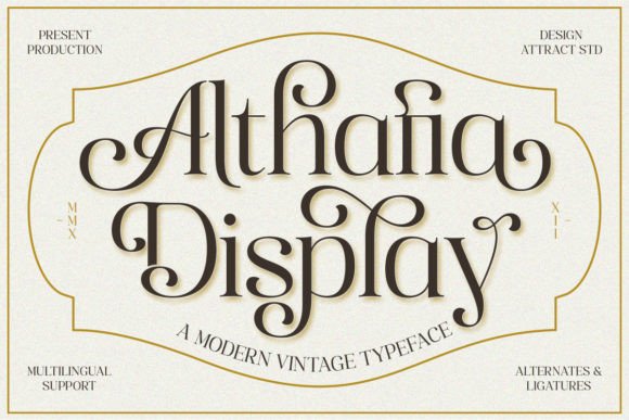 Althafia Display: Elegant Display Font for Scroll-Stopping Brand Content