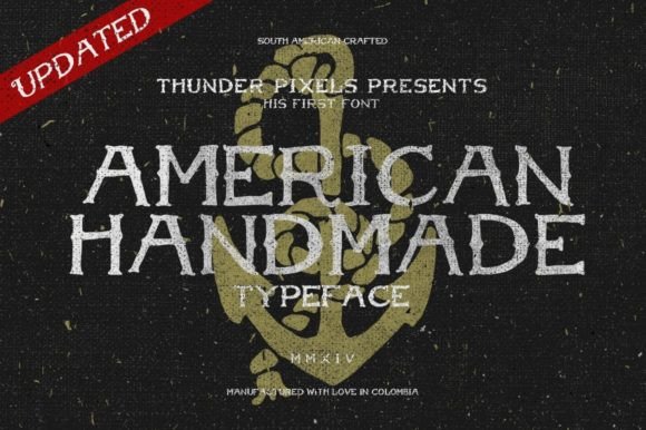 American Handmade Font for Vintage-Inspired Campaigns