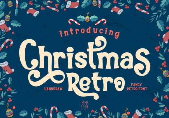 Christmas Retro Font for Vintage Branding Projects
