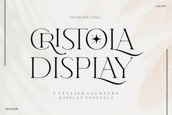 Cristola Display Font for Luxury Branding