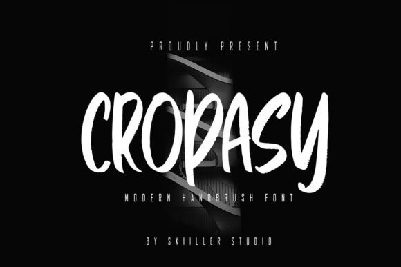 Cropasy: A Modern Brush Display Font for Bold Headlines
