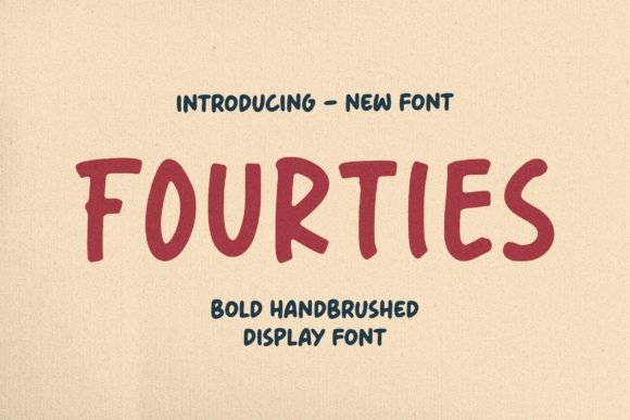 Fourties Display Font for Bold Handmade Branding
