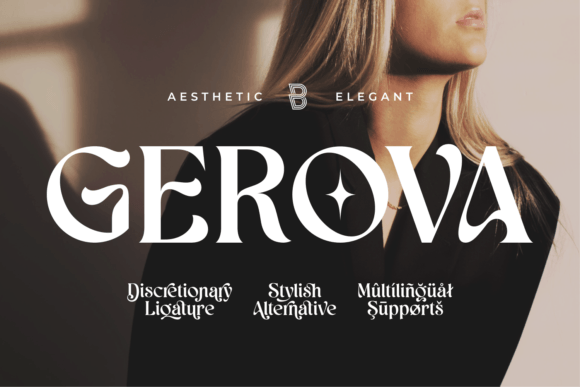 Gerova: A Luxury Serif Display Font for Small Business Branding