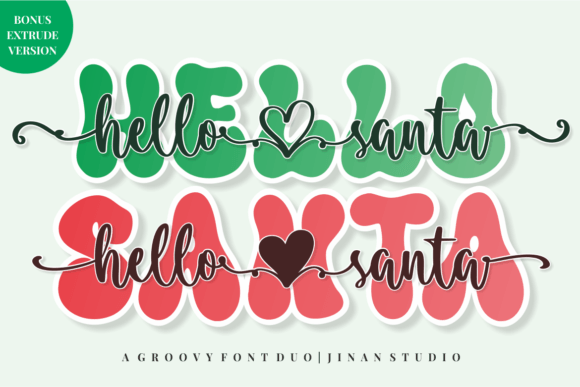 Hello Santa Duo: A Groovy Display Font for Makers