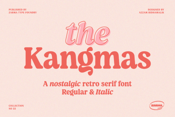 Kangmas: A Nostalgic Retro Serif Font for Small Business Branding