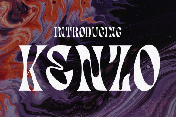 Kenzo: A Groovy Psychedelic Display Typeface for Brand Personality