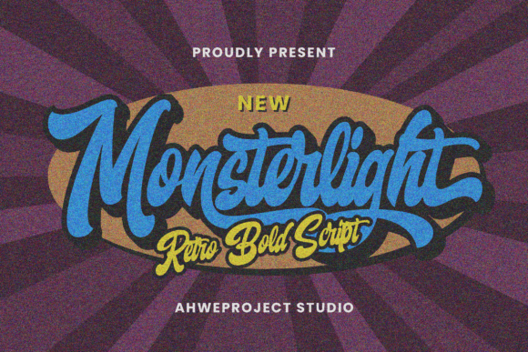 Monsterlight: A Retro Script Font for Bold Logo Design