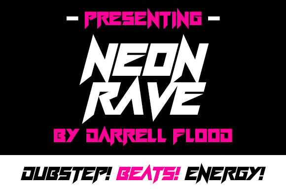 Neon Rave Font: Angular Display Fonts for Crafters & Sellers