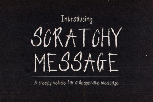 Scratchy Message Font for Spooky Season Campaigns