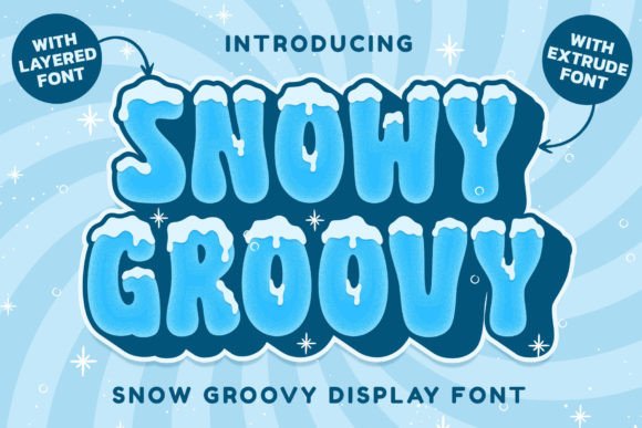 Snowy Groovy Font: A Winter-Inspired Display Typeface for Makers