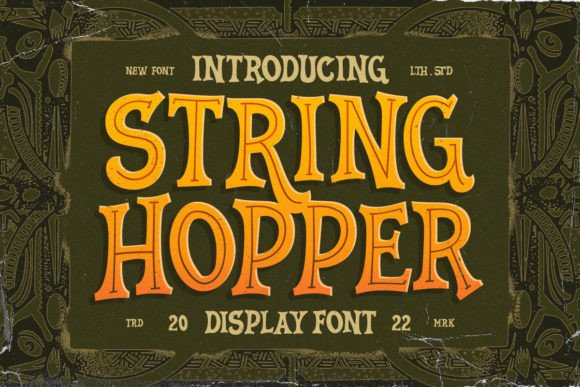 String Hopper: A Vintage Serif Display Font for Memorable Branding