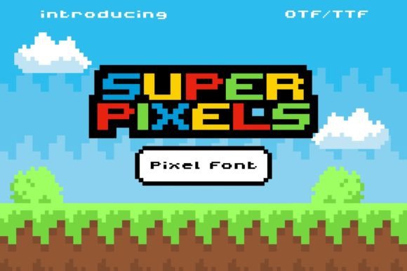 Super Pixels: A Retro Pixel Display Font for Editorial Design