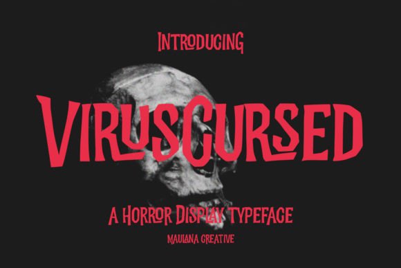 Virus Cursed Font for Spooky, Mysterious Display Designs