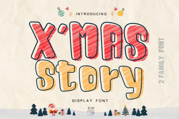 Xmas Story Display Font for Handmade Creators